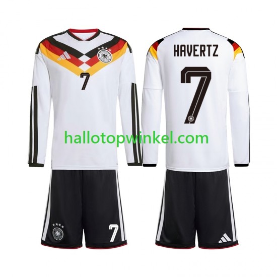 Duitsland Voetbalshirt Kai Havertz 7 Kleuters/Kids Thuis Tenue WK 2026 Lange Mouw
