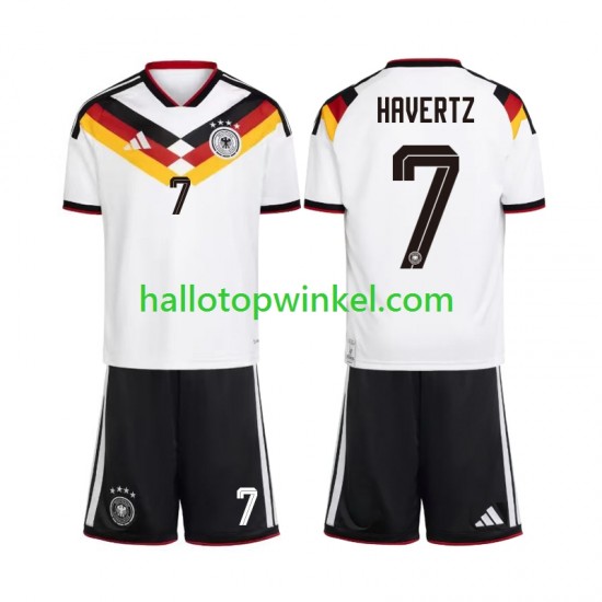Duitsland Voetbalshirt Kai Havertz 7 Kleuters/Kids Thuis Tenue WK 2026 Korte Mouw