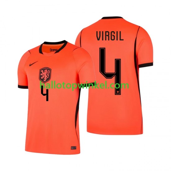 Nederland Voetbalshirt Virgil van Dijk 4 Heren Thuis Tenue WK 2026 Korte Mouw