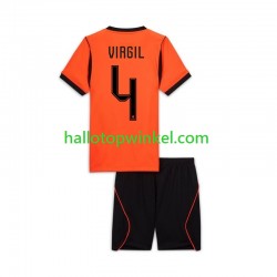 Nederland Voetbalshirt Virgil van Dijk 4 Kleuters/Kids Thuis Tenue WK 2026 Korte Mouw