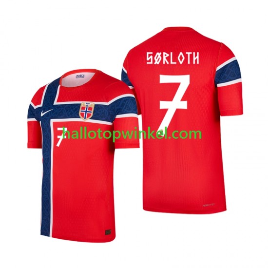 Noorwegen Voetbalshirt Alexander Sorloth 7 Heren Thuis Tenue WK 2026 Korte Mouw