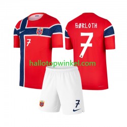 Noorwegen Voetbalshirt Alexander Sorloth 7 Kleuters/Kids Thuis Tenue WK 2026 Korte Mouw