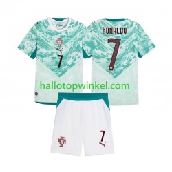 Portugal Voetbalshirt Cristiano Ronaldo 7 Kleuters/Kids Uit Tenue 2026 2027 Korte Mouw