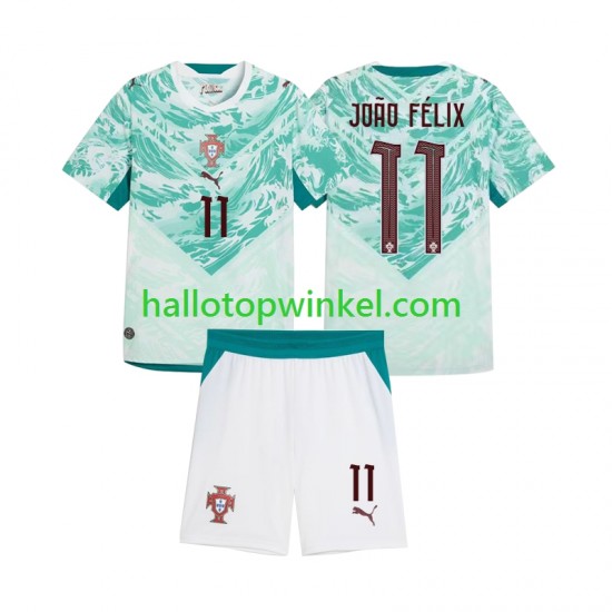 Portugal Voetbalshirt Joao Felix 11 Kleuters/Kids Uit Tenue 2026 2027 Korte Mouw