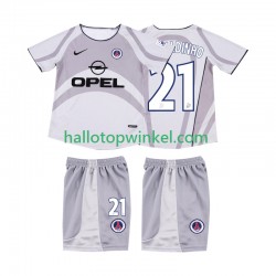 AC Milan Voetbalshirt RONALDINHO 21 2001 2002 Retro Kleuters/Kids Uit Tenue Korte Mouw