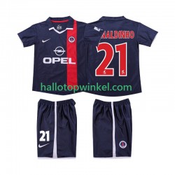 AC Milan Voetbalshirt RONALDINHO 21 2001 2002 Retro Kleuters/Kids Thuis Tenue Korte Mouw
