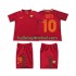 AS Roma Voetbalshirt Totti 10 2017-2018 Retro Kleuters/Kids Thuis Tenue Korte Mouw