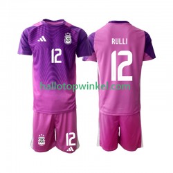 Argentinië Voetbalshirt Geronimo Rulli 12 Doelman Kleuters/Kids Thuis Tenue 2025 Korte Mouw