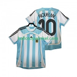Argentinië Voetbalshirt RIQUELME 10 Retro Heren Thuis Tenue 2006 Korte Mouw