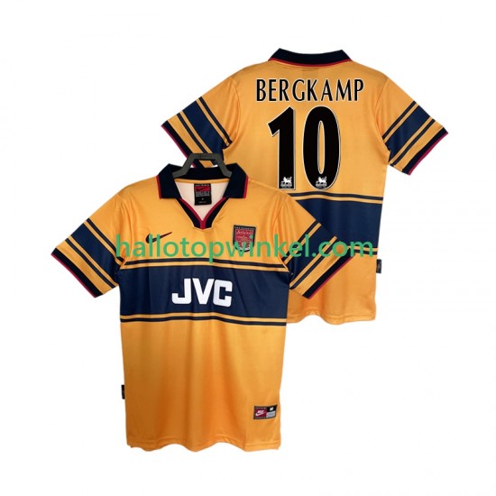 Arsenal Voetbalshirt BERGKAMP10 1997 Retro Heren Uit Tenue 1999 Korte Mouw