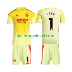 Arsenal Voetbalshirt Raya 1 Doelman Kleuters/Kids Thuis Tenue 2025-2026 Korte Mouw