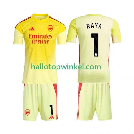 Arsenal Voetbalshirt Raya 1 Doelman Kleuters/Kids Thuis Tenue 2025-2026 Korte Mouw
