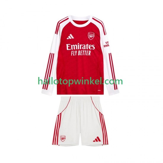 Arsenal Voetbalshirt Kleuters/Kids Thuis Tenue 2025-2026 Lange Mouw