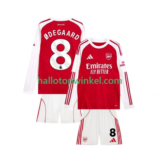 Arsenal Voetbalshirt Martin Odegaard 8 Kleuters/Kids Thuis Tenue 2025-2026 Lange Mouw