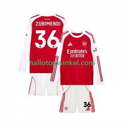 Arsenal Voetbalshirt Martin Zubimendi 36 Kleuters/Kids Thuis Tenue 2025-2026 Korte Mouw