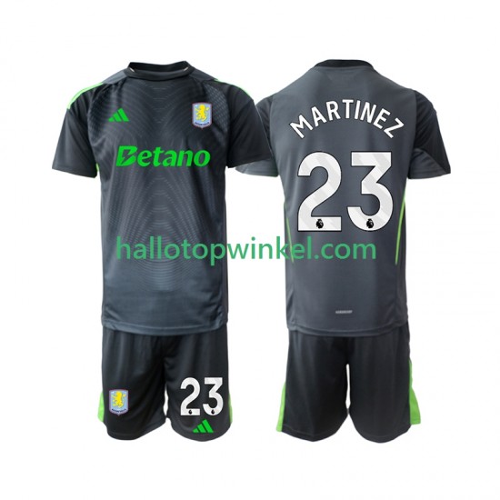 Aston Villa Voetbalshirt Emiliano Martinez 23 Doelman Kleuters/Kids Thuis Tenue 2025-2026 Korte Mouw