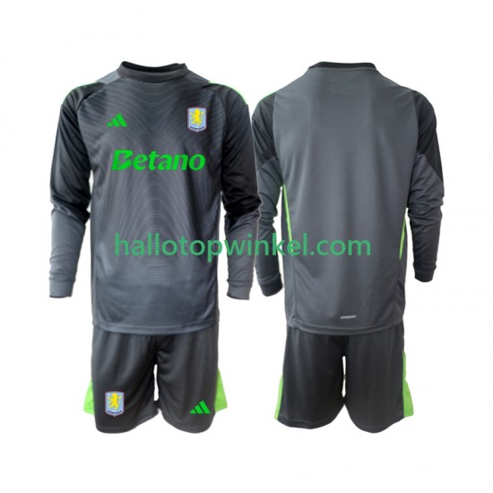 Aston Villa Voetbalshirt Doelman Kleuters/Kids Thuis Tenue 2025-2026 Lange Mouw