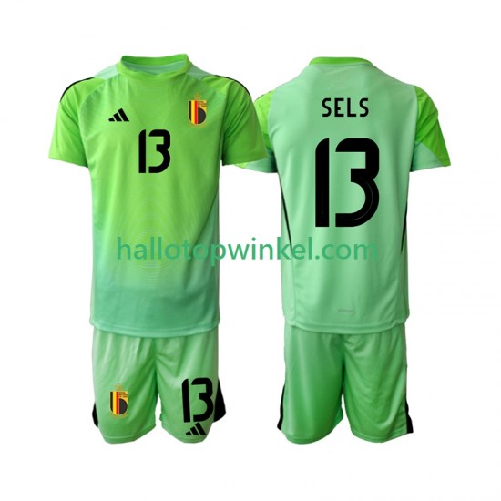 België Voetbalshirt Matz Sels 13 Doelman Kleuters/Kids Thuis Tenue 2025 Korte Mouw
