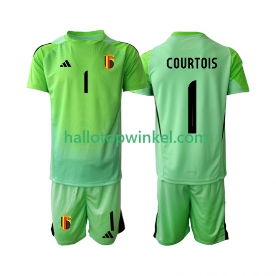 België Voetbalshirt Thibaut Courtoi 1 Doelman Kleuters/Kids Thuis Tenue 2025 Korte Mouw
