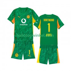 Borussia Dortmund Voetbalshirt Gregor Kobel 1 Doelman Kleuters/Kids Thuis Tenue 2025-2026 Korte Mouw