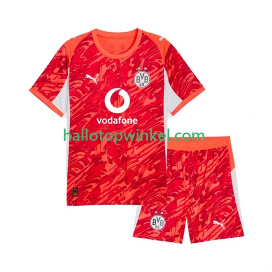 Borussia Dortmund Voetbalshirt Doelman Kleuters/Kids Uit Tenue 2025-2026 Korte Mouw