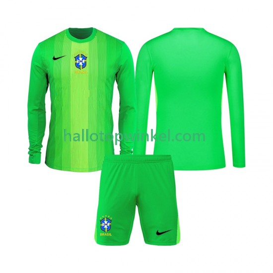 Brazilië Voetbalshirt Doelman Kleuters/Kids Thuis Tenue 2026 Lange Mouw
