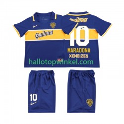 CA Boca Juniors Voetbalshirt MARADONA 10 1996 1997 Retro Kleuters/Kids Thuis Tenue Korte Mouw