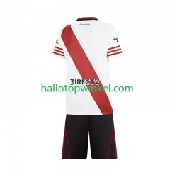 CA River Plate Voetbalshirt Kleuters/Kids Thuis Tenue 2025-2026 Korte Mouw