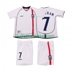 Engeland Voetbalshirt BECKHAM 7 2002 Retro Kleuters/Kids Thuis Tenue Korte Mouw