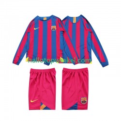FC Barcelona Voetbalshirt 2005 Retro Kleuters/Kids Thuis Tenue 2006 Lange Mouw