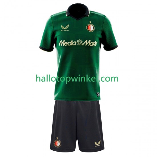 Feyenoord Rotterdam Voetbalshirt Kleuters/Kids Vierde Tenue 2025-2026 Korte Mouw