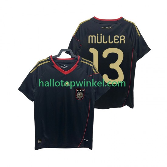 Duitsland Voetbalshirt MULLER 13 Retro Heren Uit Tenue 2010 Korte Mouw