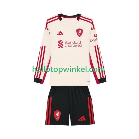 Liverpool Voetbalshirt Kleuters/Kids Uit Tenue 2025-2026 Lange Mouw