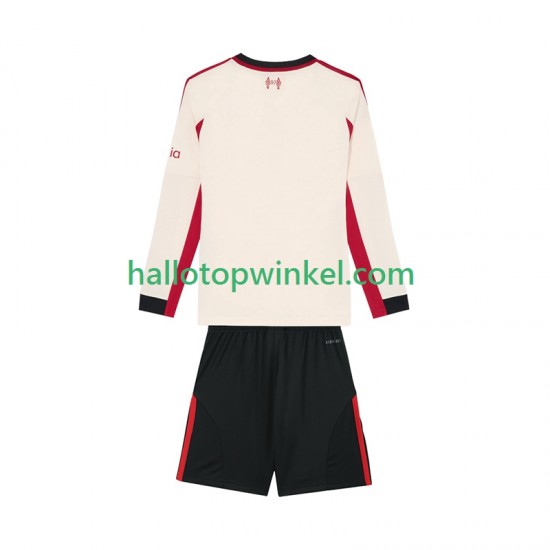 Liverpool Voetbalshirt Kleuters/Kids Uit Tenue 2025-2026 Lange Mouw