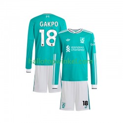 Liverpool Voetbalshirt Gakpo 18 Kleuters/Kids Derde Tenue 2025-2026 Lange Mouw