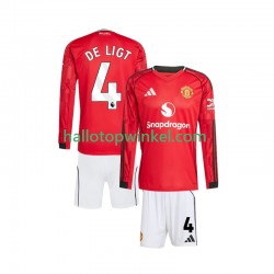 Liverpool Voetbalshirt Virgil van Dijk 4 Kleuters/Kids Thuis Tenue 2025-2026 Lange Mouw