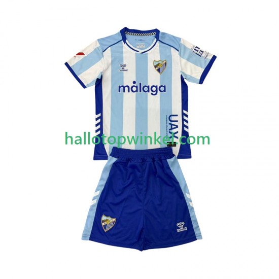 Málaga CF Voetbalshirt Kleuters/Kids Thuis Tenue 2025-2026 Korte Mouw