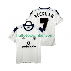 Manchester United Voetbalshirt BECKHAM 7 2000 2001 Retro Heren Uit Tenue Korte Mouw
