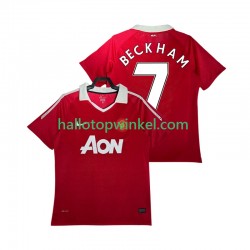 Manchester United Voetbalshirt BECKHAM 7 Retro Heren Thuis Tenue 2011 2010 Korte Mouw