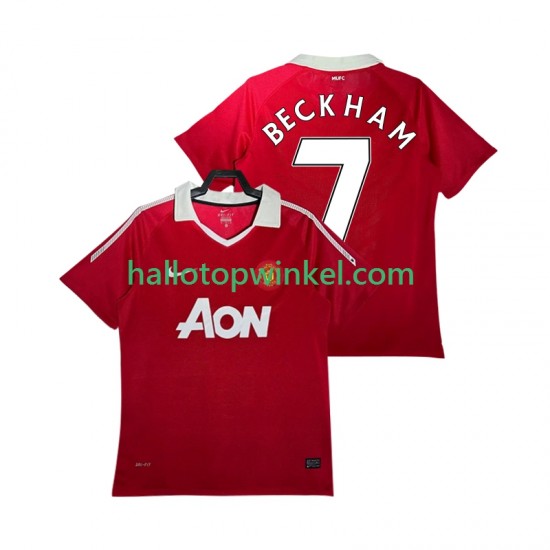 Manchester United Voetbalshirt BECKHAM 7 Retro Heren Thuis Tenue 2011 2010 Korte Mouw