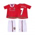 Manchester United Voetbalshirt BECKHAM 7 2000 Retro Kleuters/Kids Thuis Tenue 1999 Korte Mouw