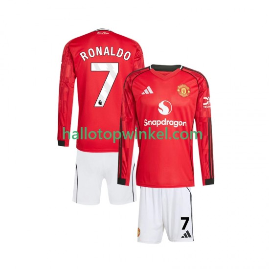 Manchester United Voetbalshirt Cristiano Ronaldo 7 Kleuters/Kids Thuis Tenue 2025-2026 Lange Mouw