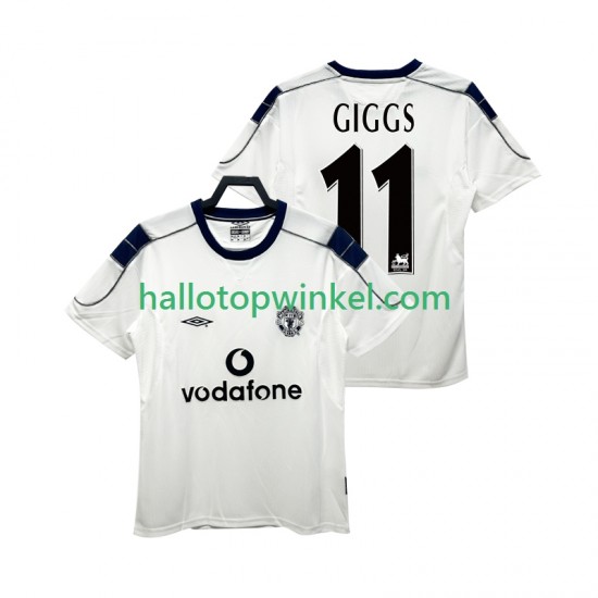Manchester United Voetbalshirt GIGGS 11 2000 2001 Retro Heren Uit Tenue Korte Mouw