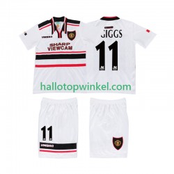 Manchester United Voetbalshirt GIGGS 11 1998 Retro Kleuters/Kids Uit Tenue Korte Mouw