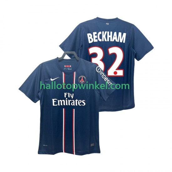 Paris Saint-Germain Voetbalshirt BECKHAM 32 2012 2013 Retro Heren Thuis Tenue Korte Mouw