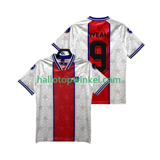 Paris Saint-Germain Voetbalshirt WEAH 9 1995 Retro Heren Uit Tenue 1994 Korte Mouw