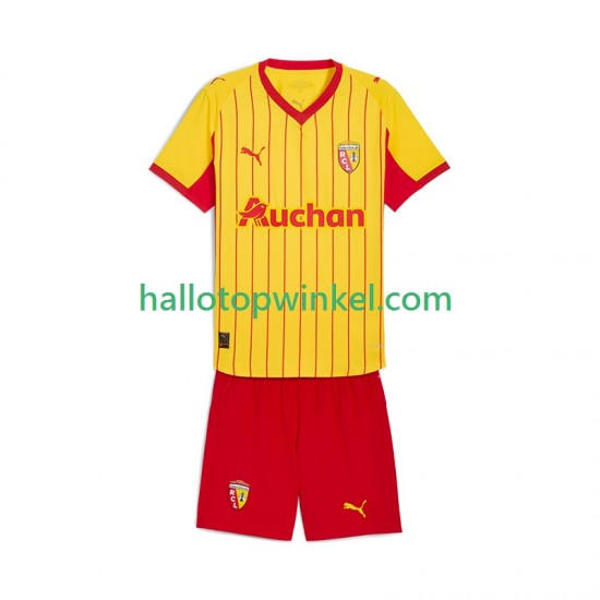 RC Lens Voetbalshirt Kleuters/Kids Thuis Tenue 2025-2026 Korte Mouw