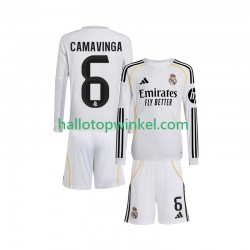 Real Madrid Voetbalshirt Camavinga 6 Kleuters/Kids Thuis Tenue 2025-2026 Lange Mouw