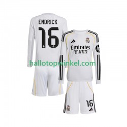 Real Madrid Voetbalshirt Endrick 16 Kleuters/Kids Thuis Tenue 2025-2026 Lange Mouw