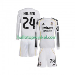 Real Madrid Voetbalshirt Huijsen 24 Kleuters/Kids Thuis Tenue 2025-2026 Lange Mouw